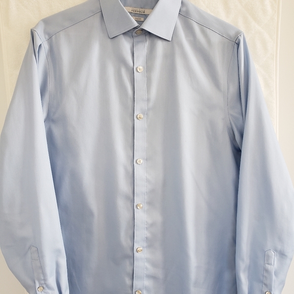 Perry Ellis Portfolio Solid Slim Fit Dress Shirt - Picture 2 of 5